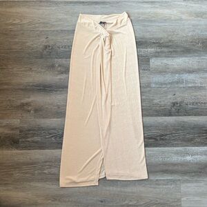 PrettyLittleThing champagne knotted skirt